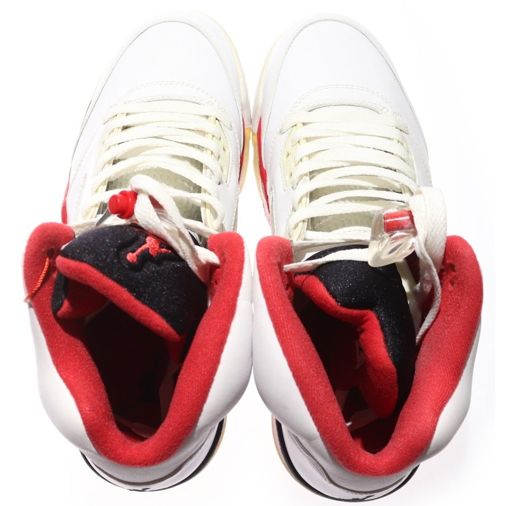 NIKE(ナイキ) 【観賞用 2013年】 AIR JORDAN 5 RETRO OG FIRE RED 136027-120 エアジョーダン レトロ ファイアレッド ハイカットスニーカー ホワイト/レッド US8/26cm