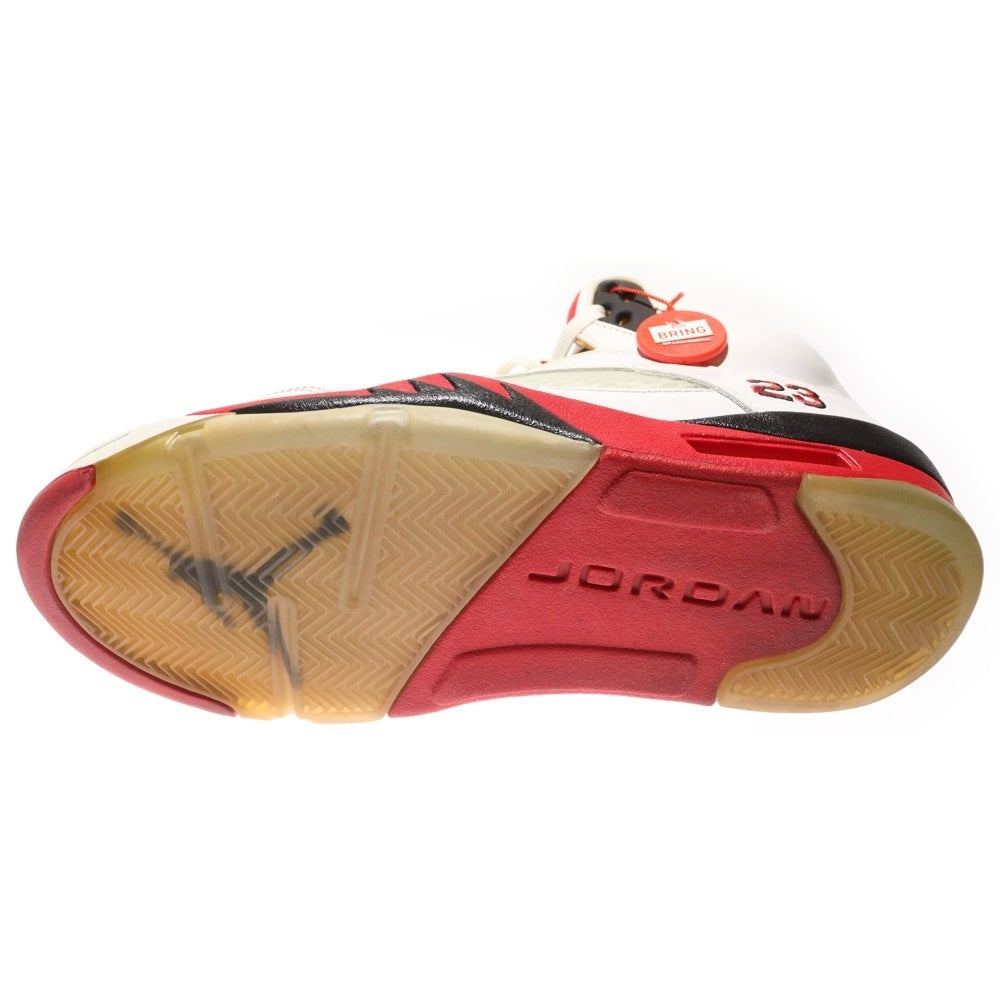 NIKE(ナイキ) 【観賞用 2013年】 AIR JORDAN 5 RETRO OG FIRE RED 136027-120 エアジョーダン レトロ ファイアレッド ハイカットスニーカー ホワイト/レッド US8/26cm