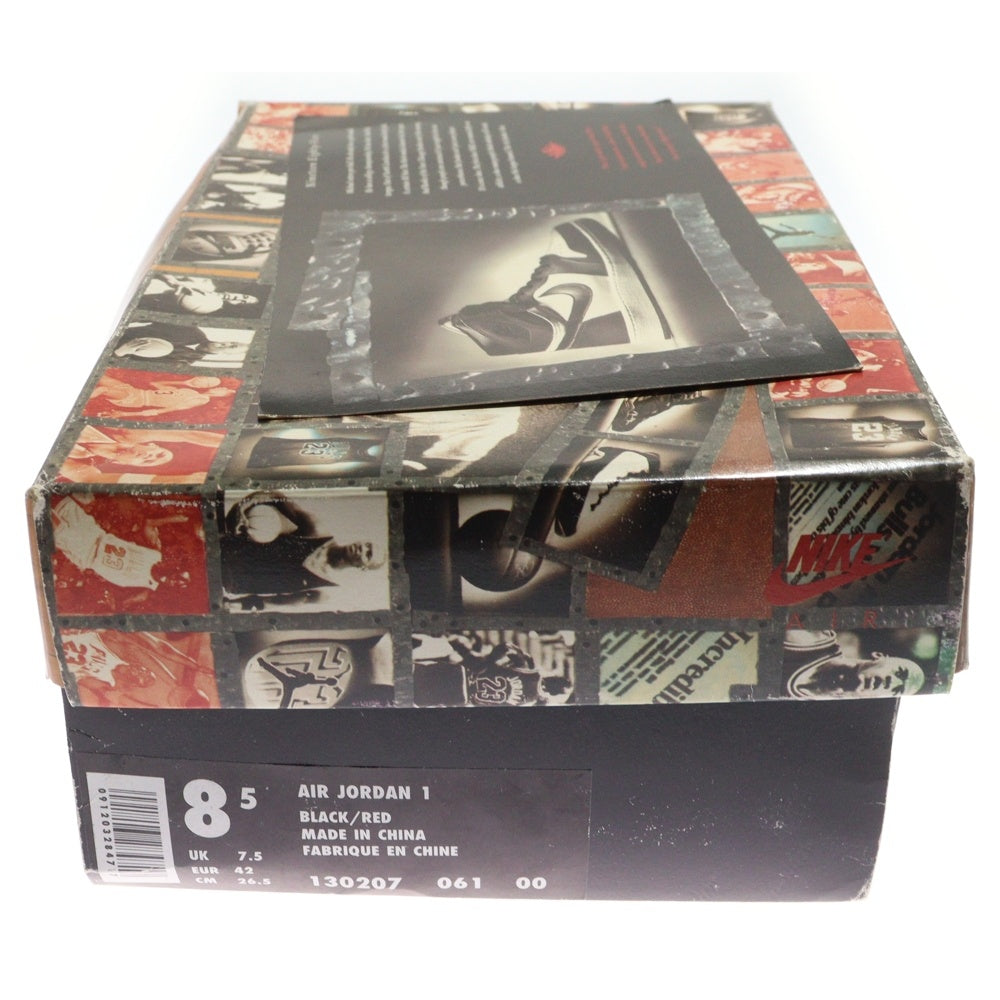 NIKE(ナイキ) 【観賞用 1994年製】 AIR JORDAN1 BRED 130207-061 エアジョーダン1 ブレッド ハイカットスニーカー ブラック/レッド US9/27cm