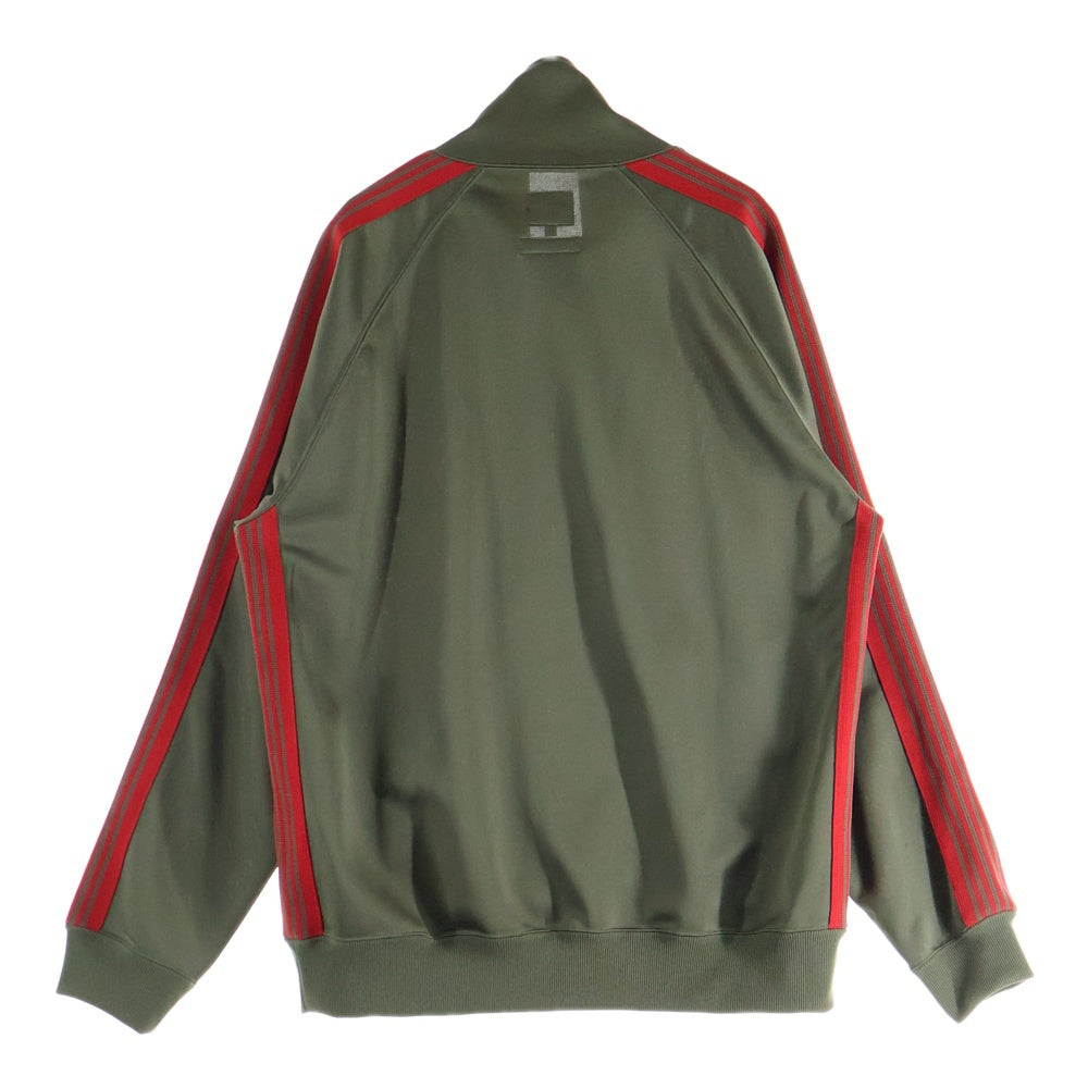 Needles(ニードルス) 24SS ×Nubian Track Jacket Side Line トラックジャケット サイドライン フロントロゴ刺繍 ポリエステル カーキ NS1590