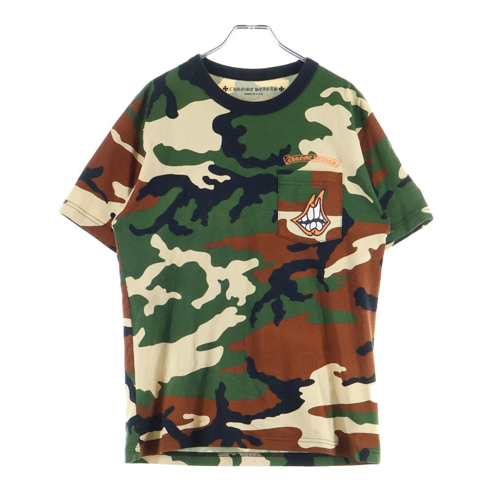 CHROME HEARTS(クロムハーツ) ×MATTY BOY PPO CAUTION T-SHRT マッティボーイ プロコーション 迷彩柄 両面プリントTシャツ 半袖クルーネックカットソー マルチカラー