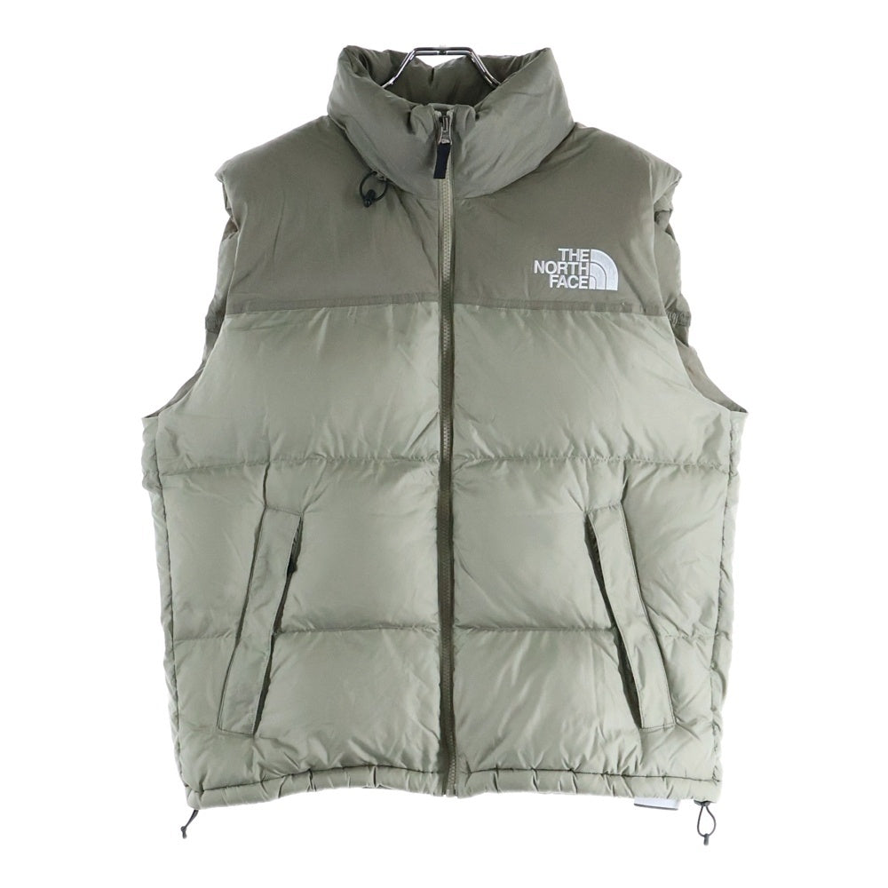 THE NORTH FACE(ザノースフェイス) Nuptse Vest ヌプシダウンベスト フロントロゴ刺繍 ベージュ ND92338
