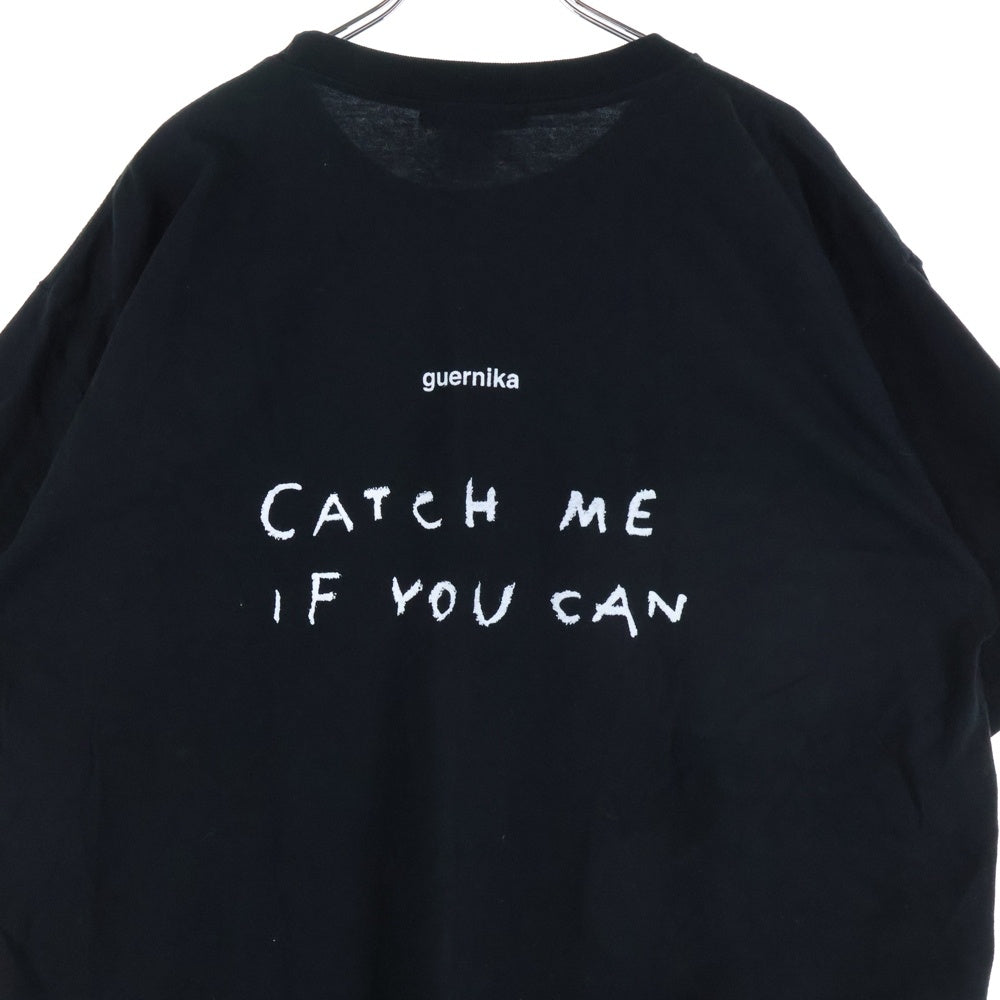 GUERNIKA(ゲルニカ) ワッペン プリント半袖Tシャツ カットソー ブラック