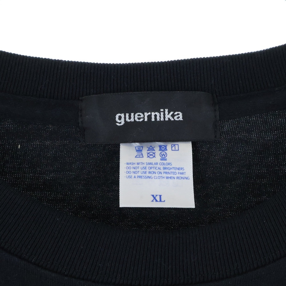 GUERNIKA(ゲルニカ) ワッペン プリント半袖Tシャツ カットソー ブラック
