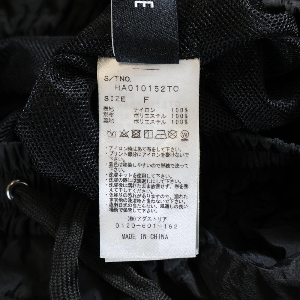 HARE(ハレ) サイドスナップボタン ナイロン バギーパンツ ブラック HA010152TO