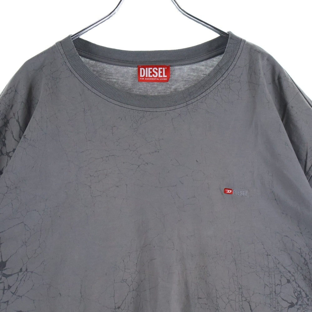DIESEL(ディーゼル) T-NORM-T8 胸ロゴ刺繍 半袖Tシャツ カットソー グレー A18486 0PLBU