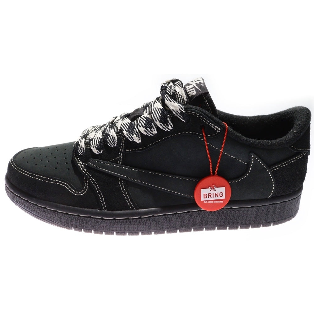 NIKE(ナイキ) ×TRAVIS SCOTT AIR JORDAN 1 LOW OG SP BLACK PHANTOM DM7866-001 エアジョーダン1 ブラックファントム ローカットスニーカー ブラック US9/27cm
