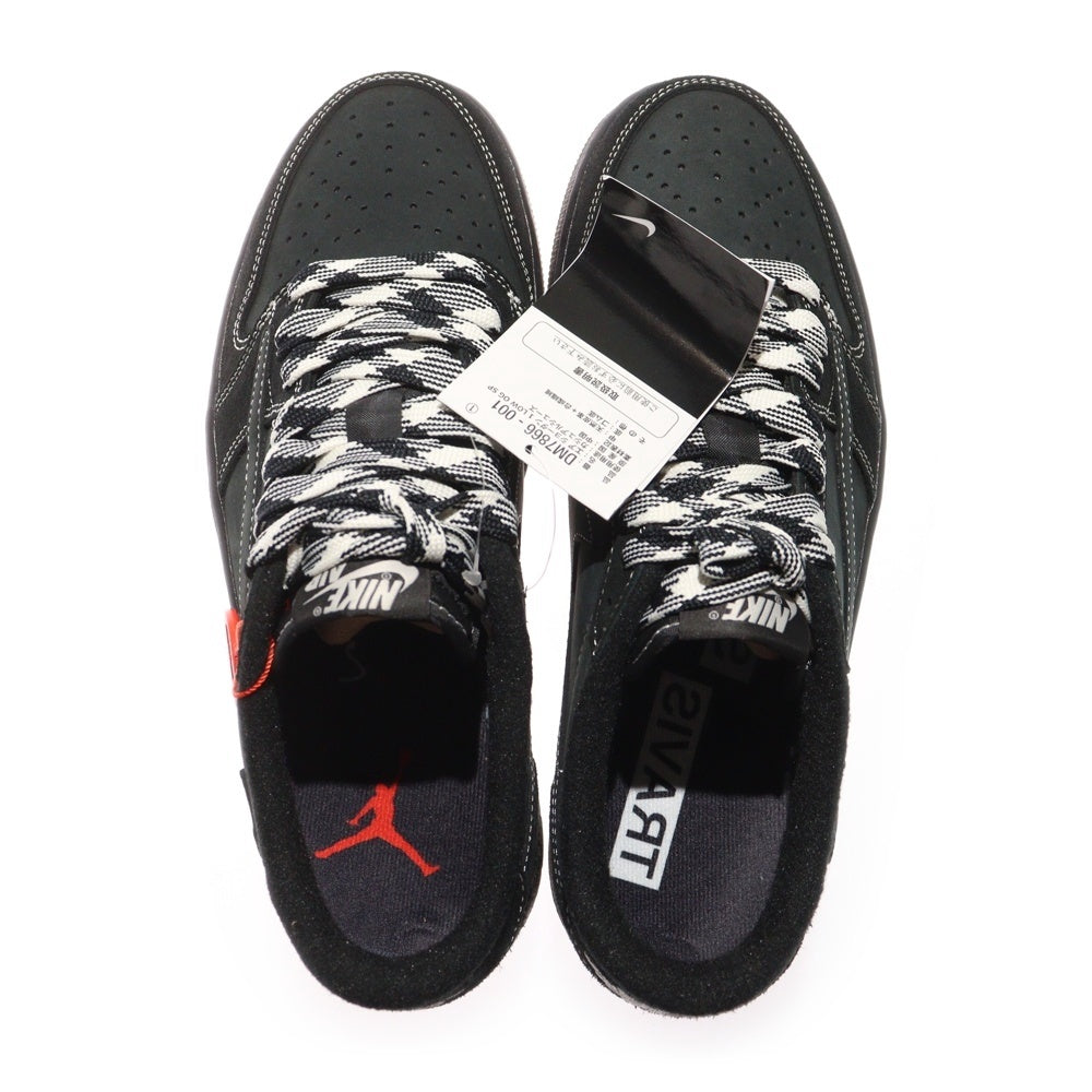 NIKE(ナイキ) ×TRAVIS SCOTT AIR JORDAN 1 LOW OG SP BLACK PHANTOM DM7866-001 エアジョーダン1 ブラックファントム ローカットスニーカー ブラック US9/27cm