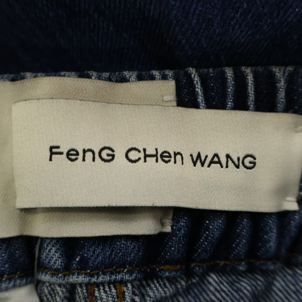 Feng Chen Wang(フェン チェン ワン) WASHED JEANS デニム カーゴパンツ インディゴ FF12TRO513