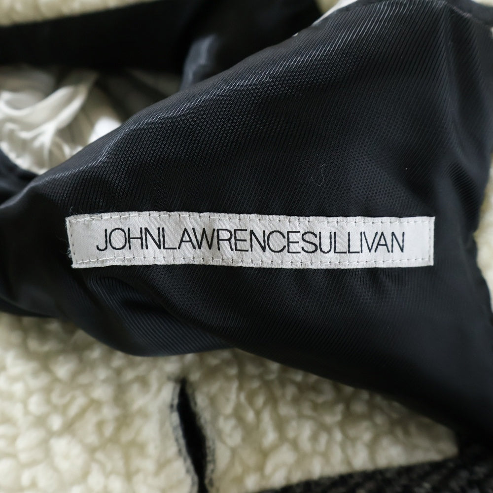 JOHN LAWRENCE SULLIVAN(ジョンローレンスサリバン) ウール ヘリンボーンチェスター ロングコート グレー 1B003-0218-12