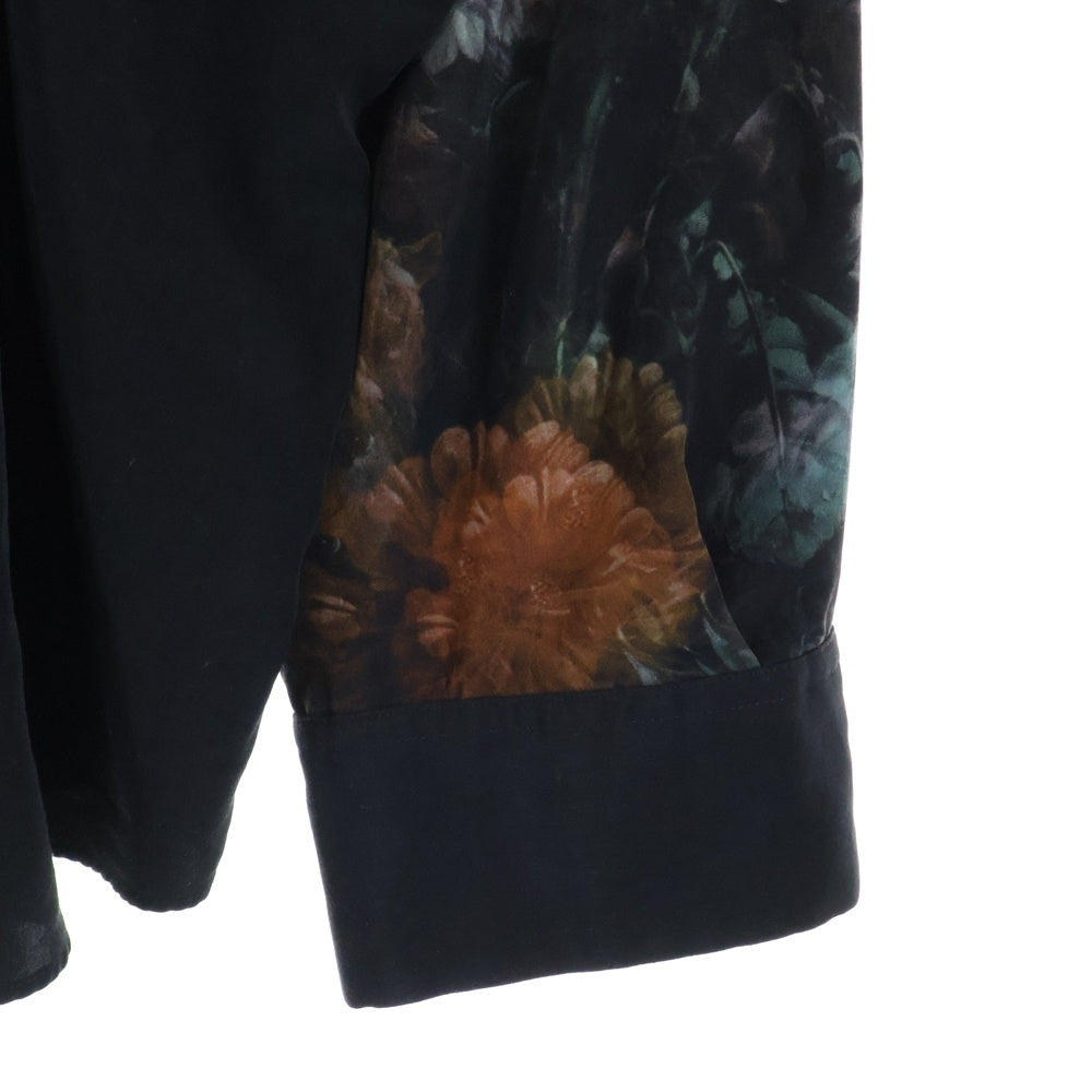 LAD MUSICIAN(ラッドミュージシャン) FLOWER BACK-FRONT フラワープリント 総柄 長袖シャツ ポリエステル ブラック 2120-113