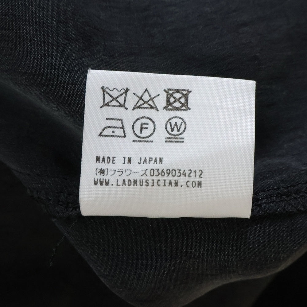LAD MUSICIAN(ラッドミュージシャン) FLOWER BACK-FRONT フラワープリント 総柄 長袖シャツ ポリエステル ブラック 2120-113