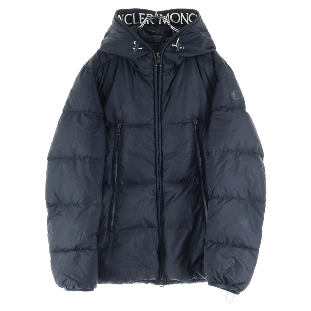MONCLER(モンクレール) 19AW MONTCLA モンクラー ロゴ刺繍 ラバーワッペン フーデッド ジップアップ ダウンジャケット ブラック E20914194385 C0300