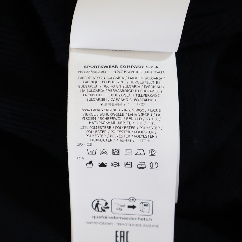 STONE ISLAND(ストーンアイランド) 24AW アームワッペン クルーネック 長袖セーター ニット ネイビー 8115526A1