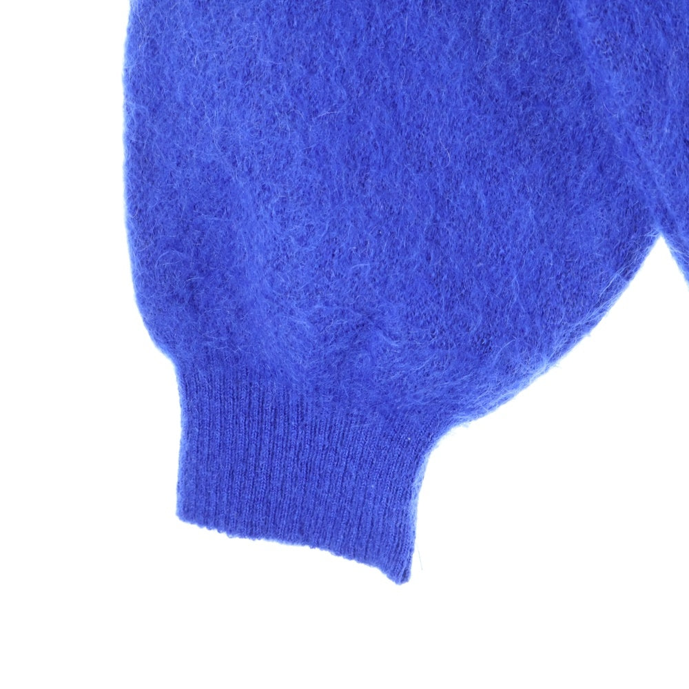 WACKO MARIA(ワコマリア) 23AW LOGO MOHAIR KNIT JACQUARD SWEATER ロゴ モヘア ニット 長袖ジャガードセーター ブルー 23FW-WMK-KN16