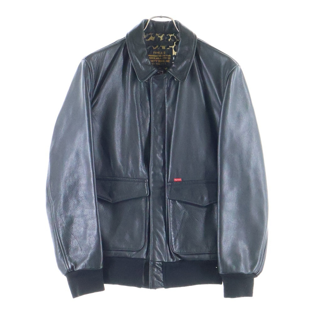 SUPREME(シュプリーム) 15SS×Schott TYPE A-2 Leather Jacket ショット レザージャケット ブラック