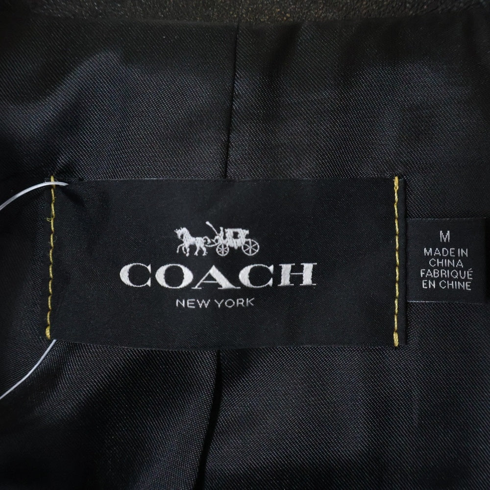 COACH(コーチ) シングル ラムレザージャケット ブラック F33779