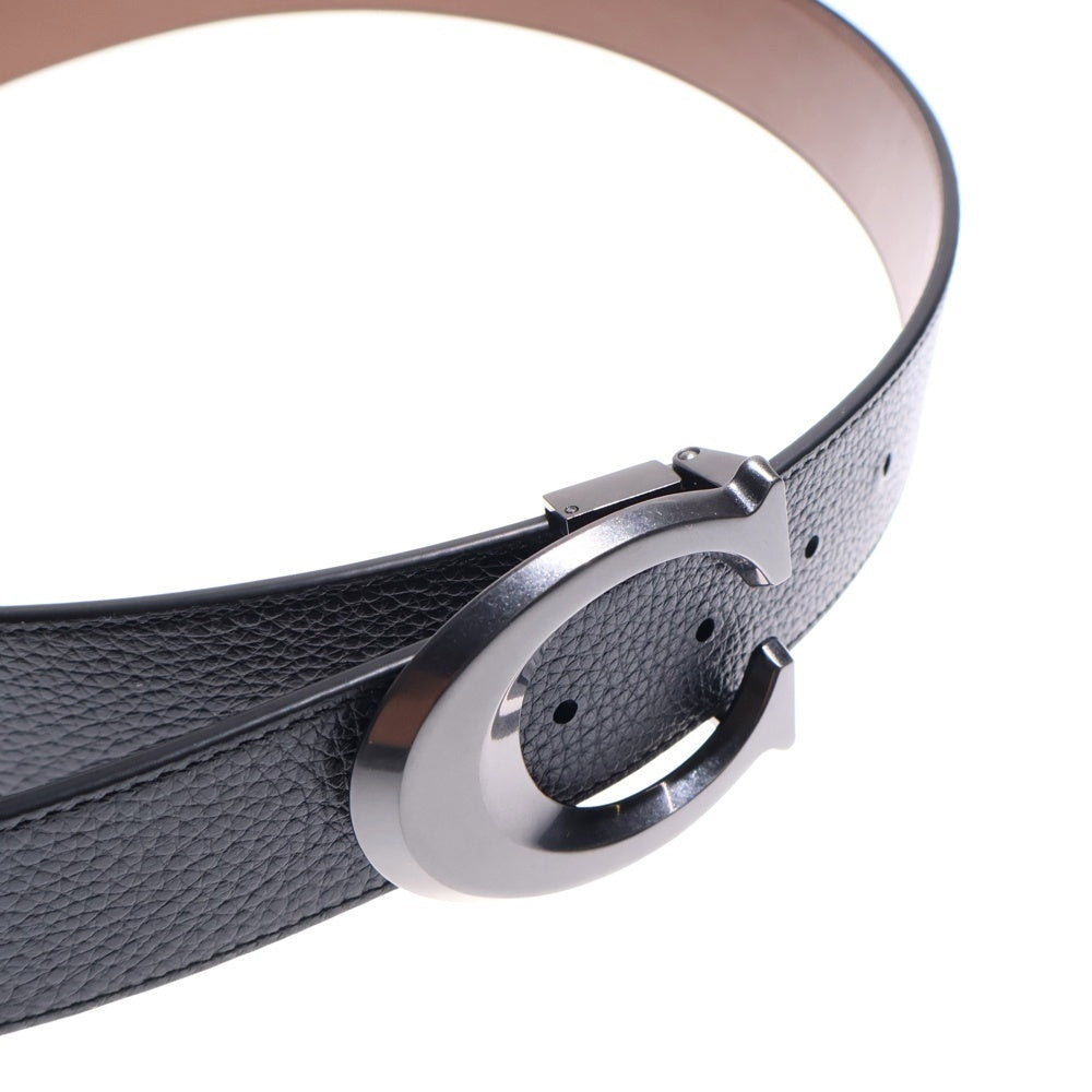 COACH(コーチ) Cロゴ バックルカットトゥ リバーシブル レザーベルト ブラック/ブラウン レディース