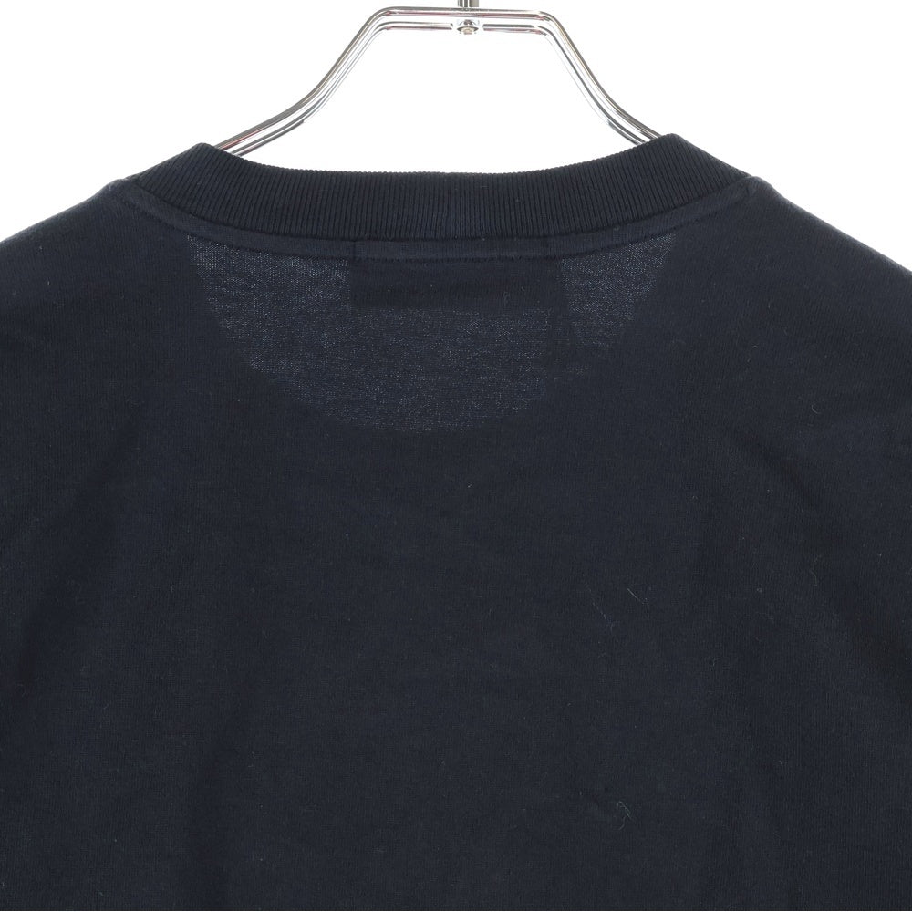 STONE ISLAND(ストーンアイランド) 24AW HEAVY COTTON JERSEY ヘビーコットンジャージー アームワッペン 長袖Tシャツ カットソー ブラック K2S156100075