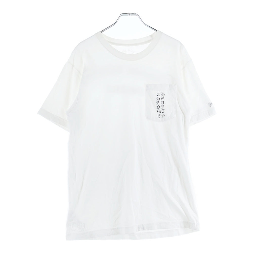 CHROME HEARTS(クロムハーツ) Osaka Scroll Label Logo Tee 大阪限定 大阪スクロールラベルロゴ ポケット付き 半袖Tシャツ ホワイト