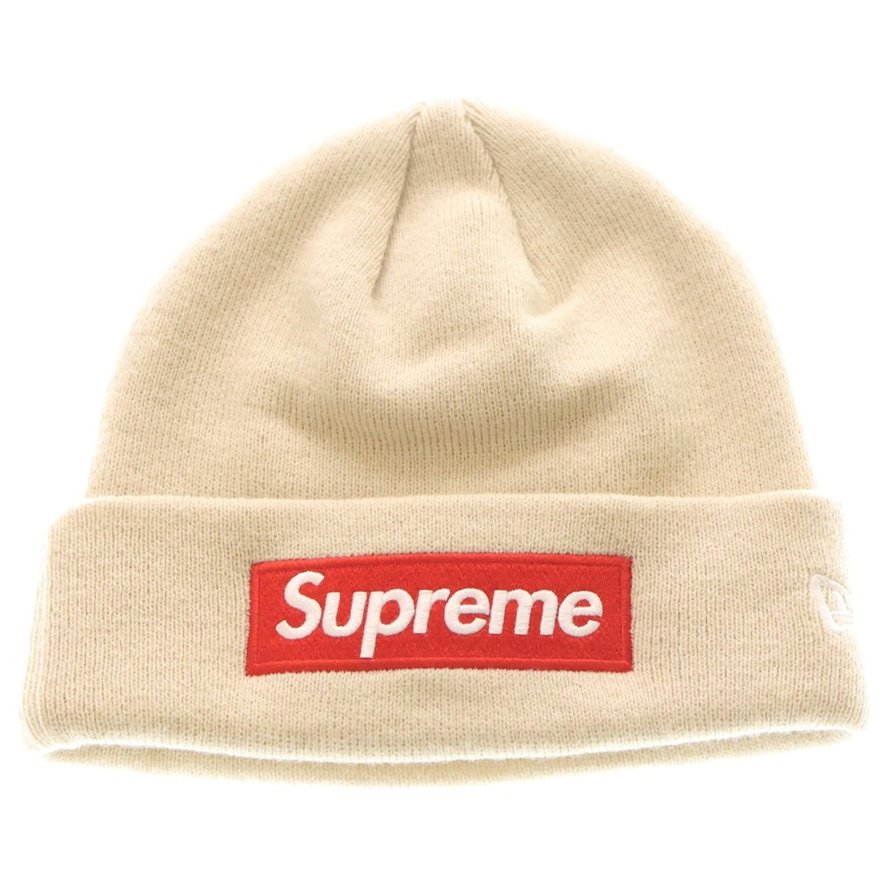 SUPREME(シュプリーム) 24AW ×NEW ERA Box Logo Beanie ボックスロゴ ビーニー ベージュ