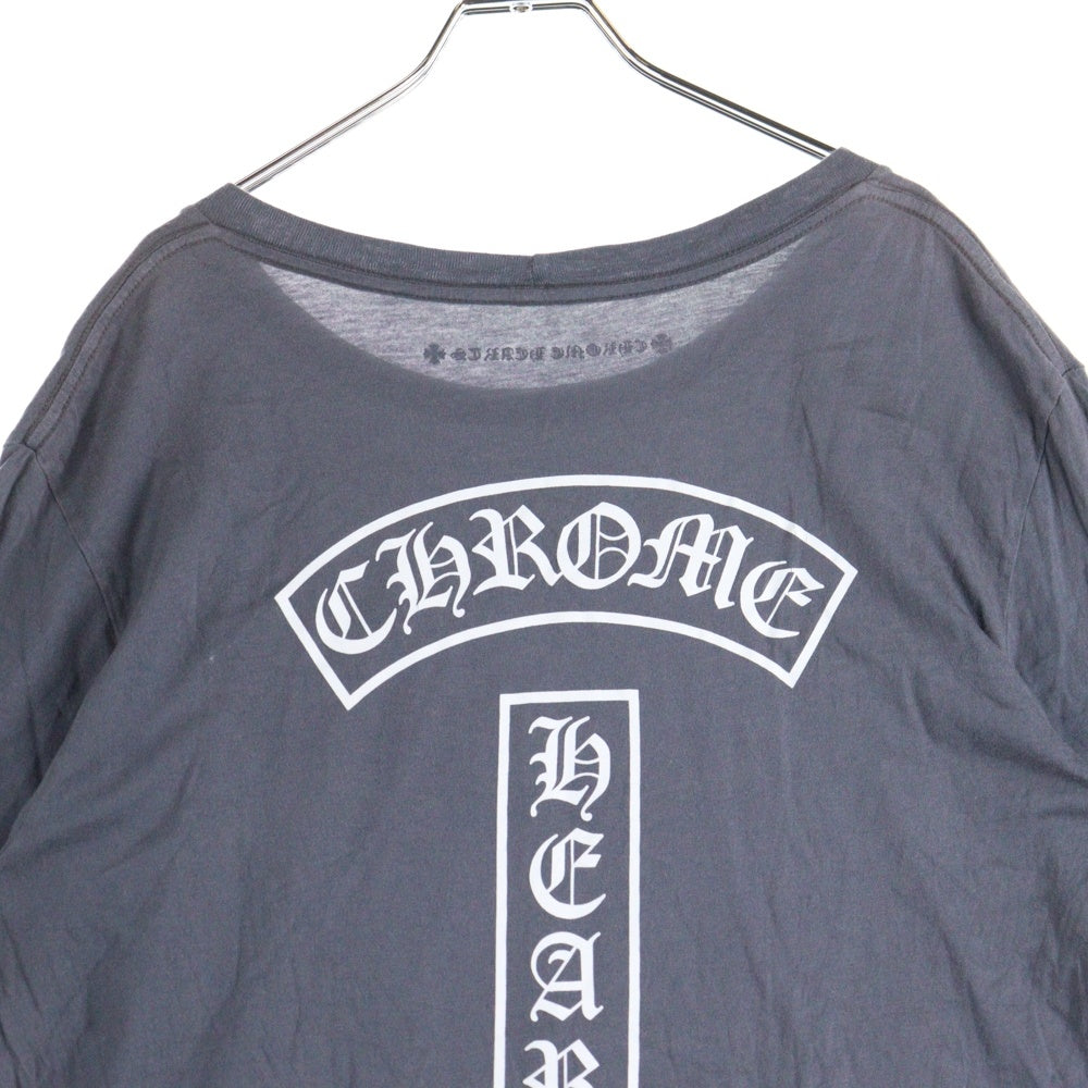 CHROME HEARTS(クロムハーツ) HORSESHOE T-SHIRT ホースシューロゴ Tバーバックプリント クルーネック半袖Tシャツカットソー グレー