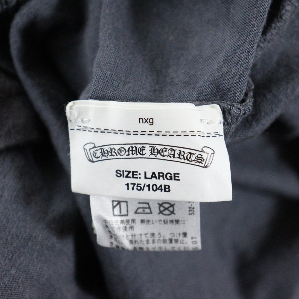 CHROME HEARTS(クロムハーツ) HORSESHOE T-SHIRT ホースシューロゴ Tバーバックプリント クルーネック半袖Tシャツカットソー グレー