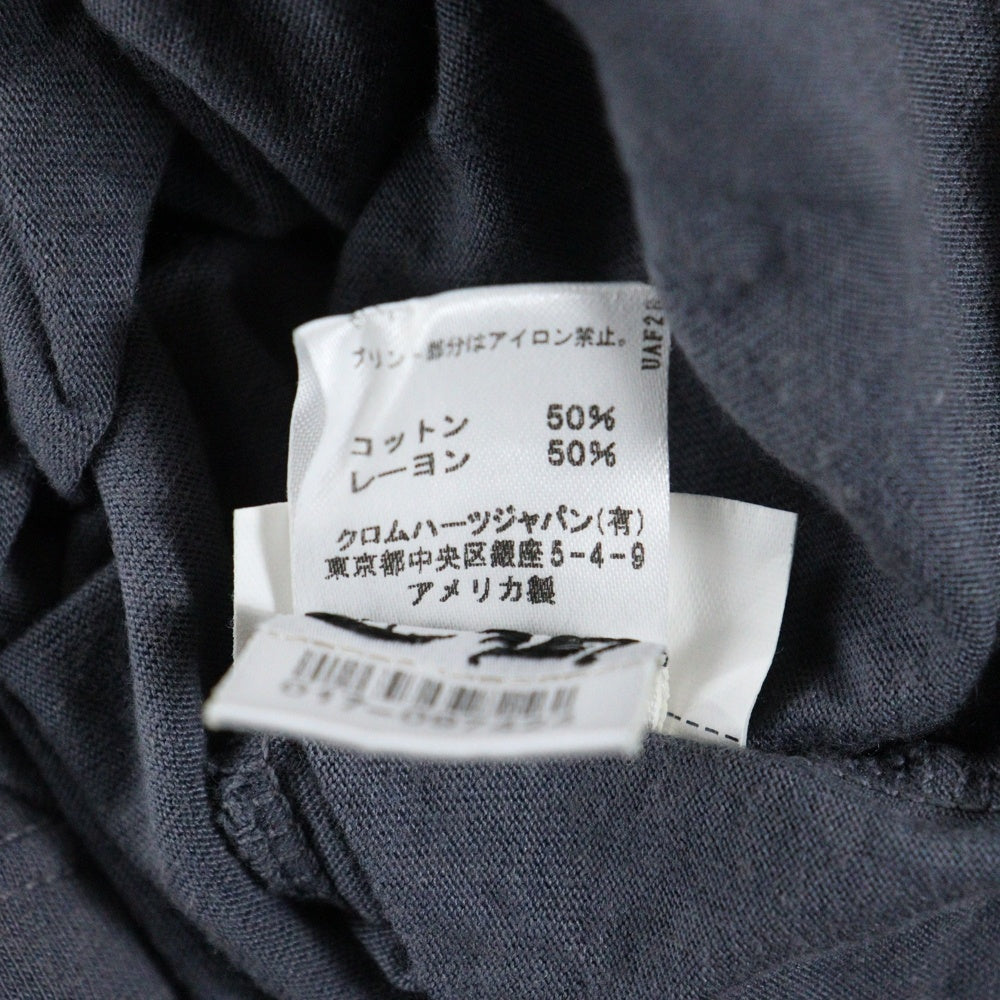 CHROME HEARTS(クロムハーツ) HORSESHOE T-SHIRT ホースシューロゴ Tバーバックプリント クルーネック半袖Tシャツカットソー グレー