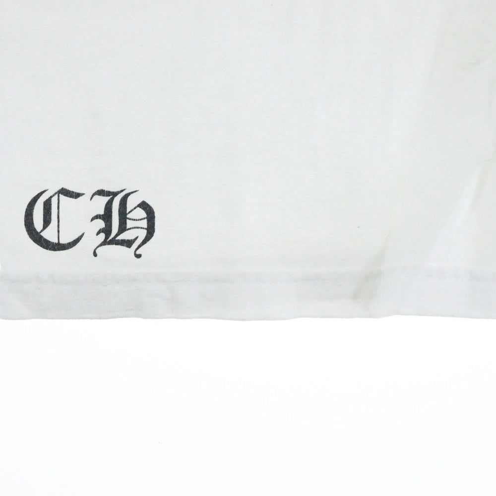 CHROME HEARTS(クロムハーツ) OLD AMERICAN FLAG TEE オールド アメリカンフラッグTシャツ 星条旗 ホースシュープリント 半袖カットソー ホワイト