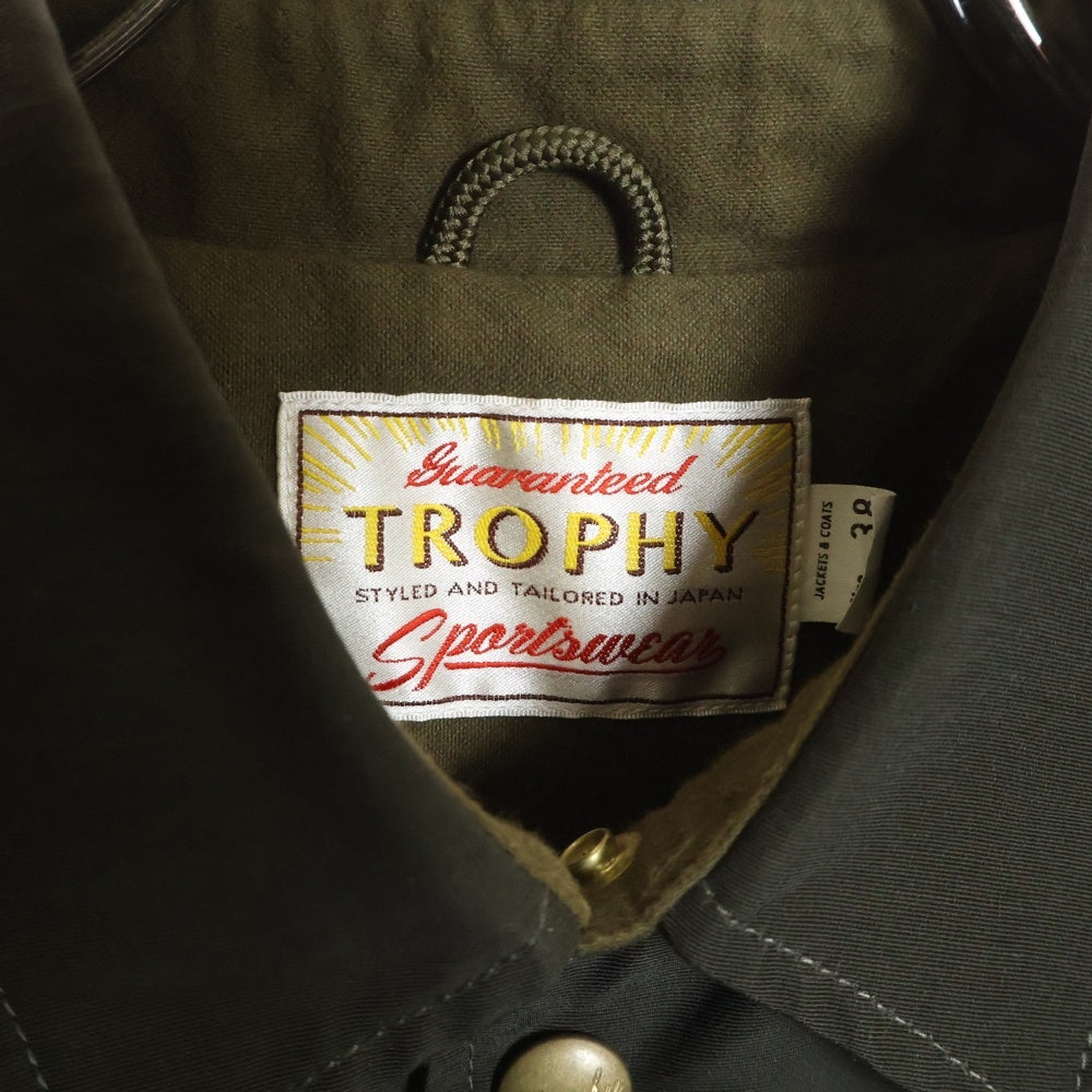 TROPHY CLOTHING(トロフィークロージング) BOXLOGO WARM UP JACKET ボックスロゴ ウォームアップジャケット ブラウン