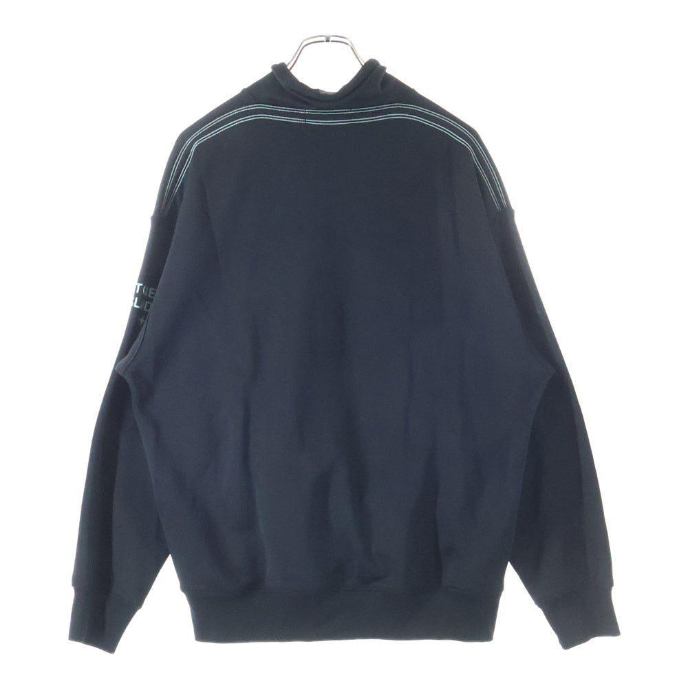 STONE ISLAND(ストーンアイランド) Trui Maat Half Zip Sweat ハーフジップスウェット 袖ロゴ ブラック 771560435