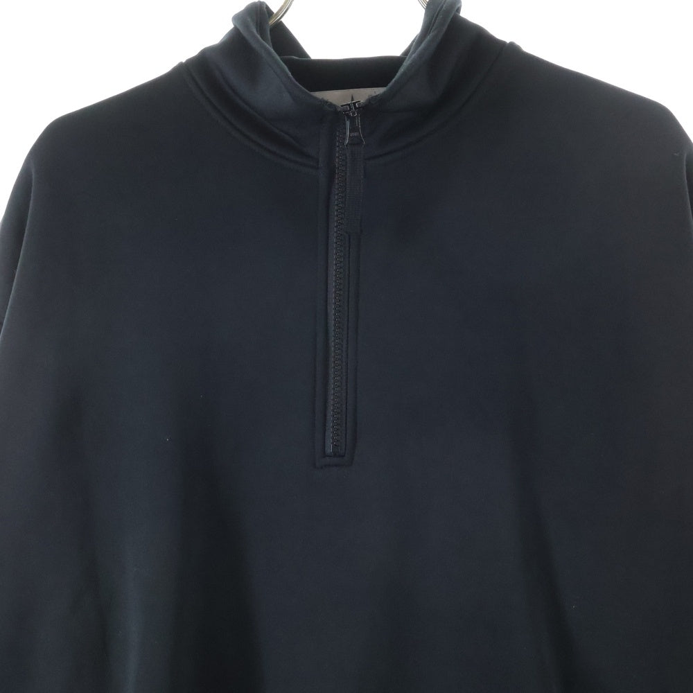 STONE ISLAND(ストーンアイランド) Trui Maat Half Zip Sweat ハーフジップスウェット 袖ロゴ ブラック 771560435