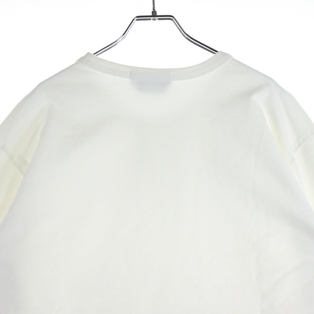 STONE ISLAND(ストーンアイランド) 21AW GAUZED COTTON 長袖Tシャツ 袖ロゴパッチ ホワイト 751564450