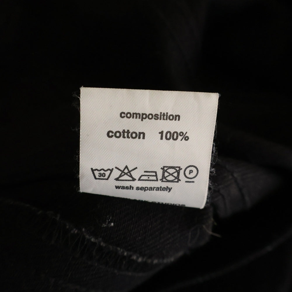 NO BRAND(ノーブランド) PURPLE STAIN SPLAY LOGO DENIM JACKET ブランド刺繍 パープルステイン デニムジャケット ブラック