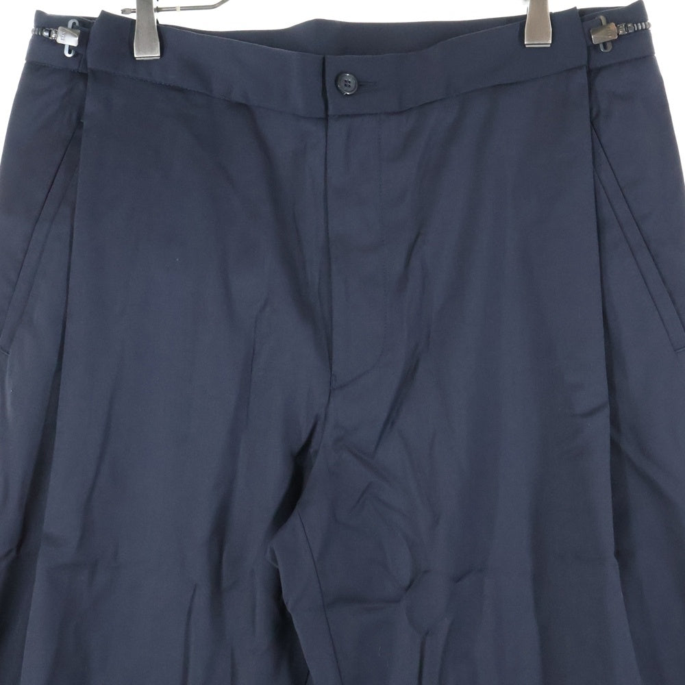 EMPORIO ARMANI(エンポリオアルマーニ) ウールスラックスパンツ テーパード ネイビー