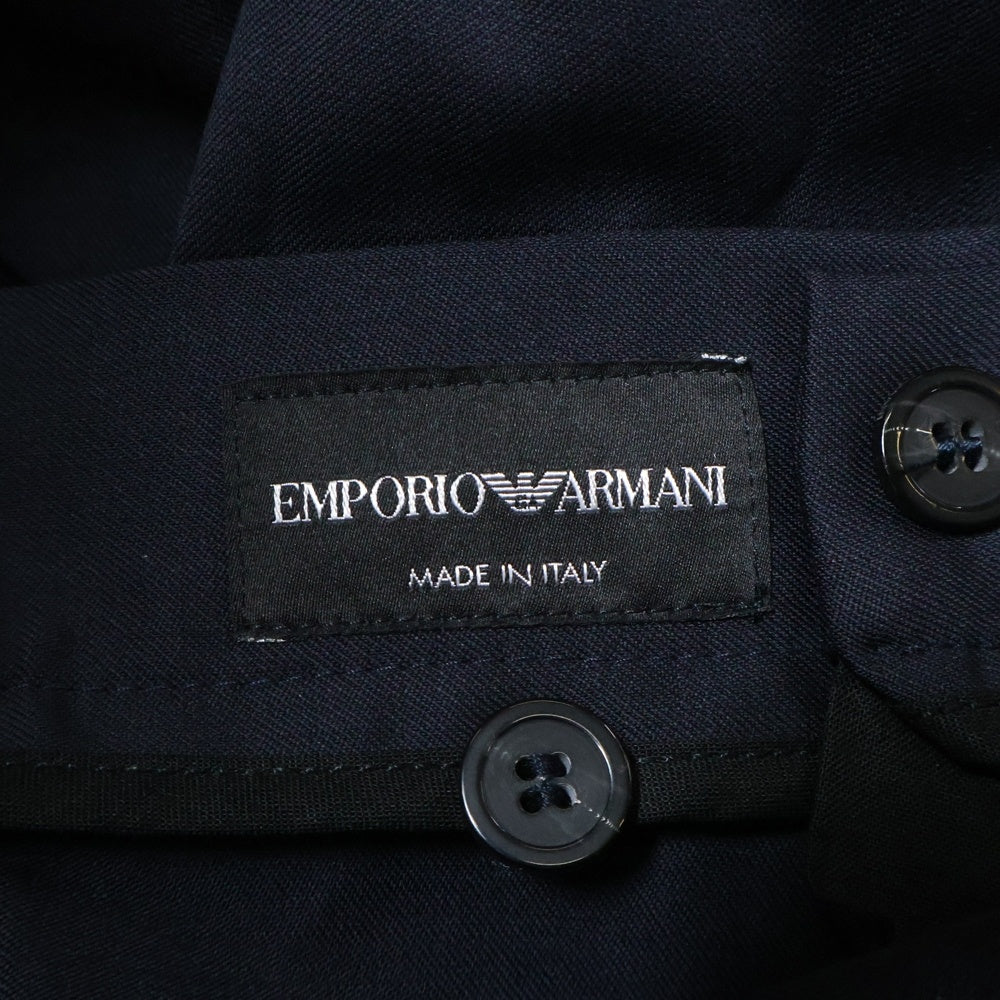 EMPORIO ARMANI(エンポリオアルマーニ) ウールスラックスパンツ テーパード ネイビー
