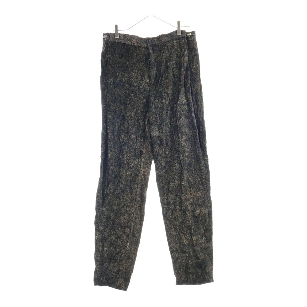 EMPORIO ARMANI(エンポリオアルマーニ) ベロアパンツ テーパード ブラック/ゴールド