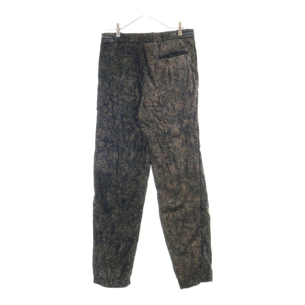 EMPORIO ARMANI(エンポリオアルマーニ) ベロアパンツ テーパード ブラック/ゴールド