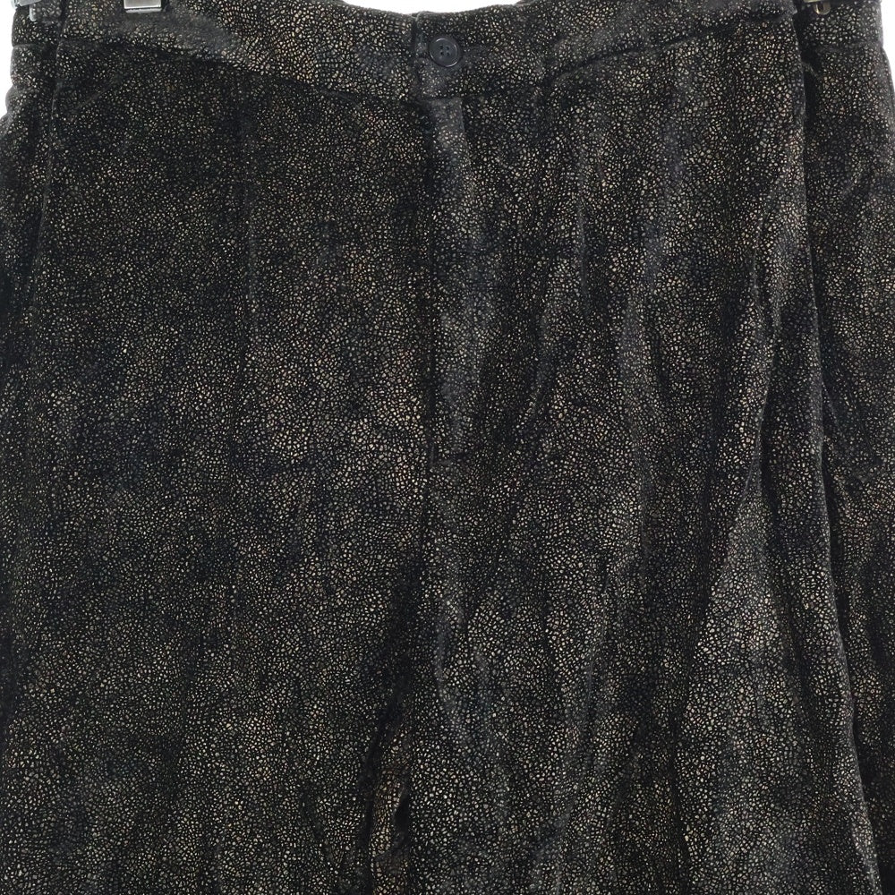 EMPORIO ARMANI(エンポリオアルマーニ) ベロアパンツ テーパード ブラック/ゴールド