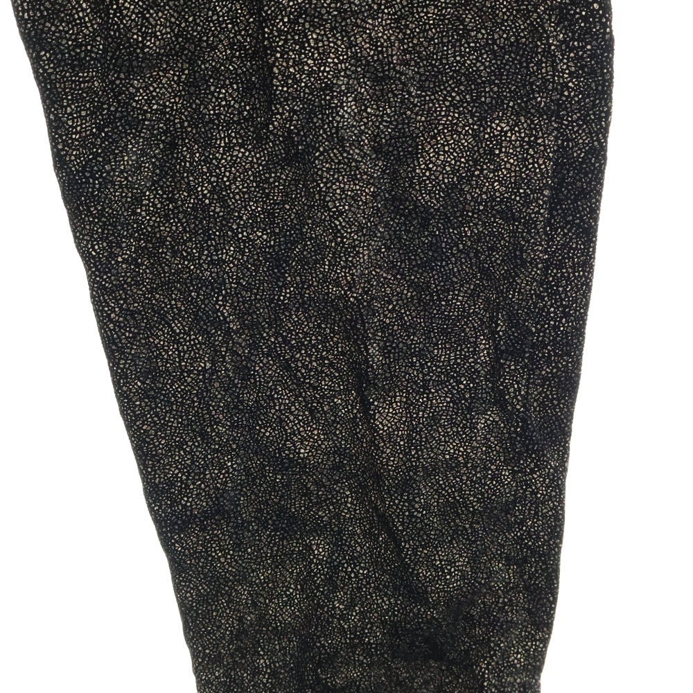 EMPORIO ARMANI(エンポリオアルマーニ) ベロアパンツ テーパード ブラック/ゴールド