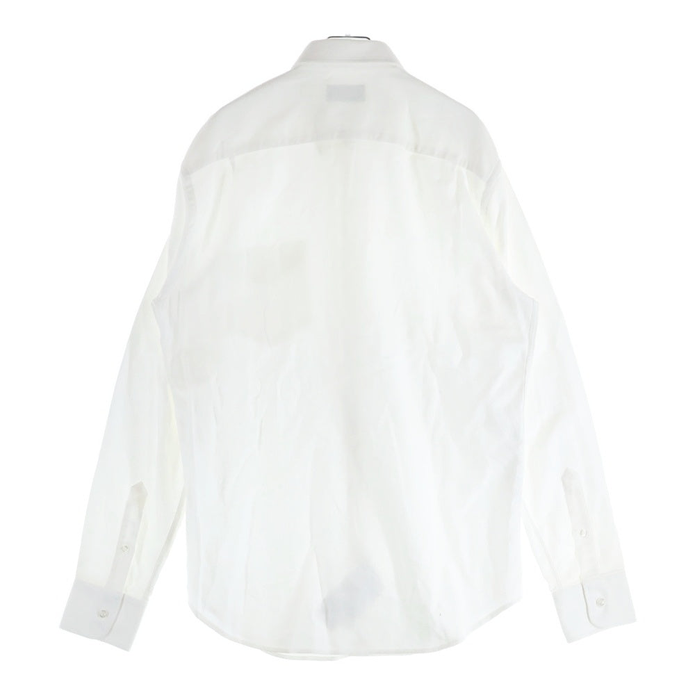 EMPORIO ARMANI(エンポリオアルマーニ) ロングスリーブ 長袖シャツ フロント刺繍ロゴ コットン ホワイト