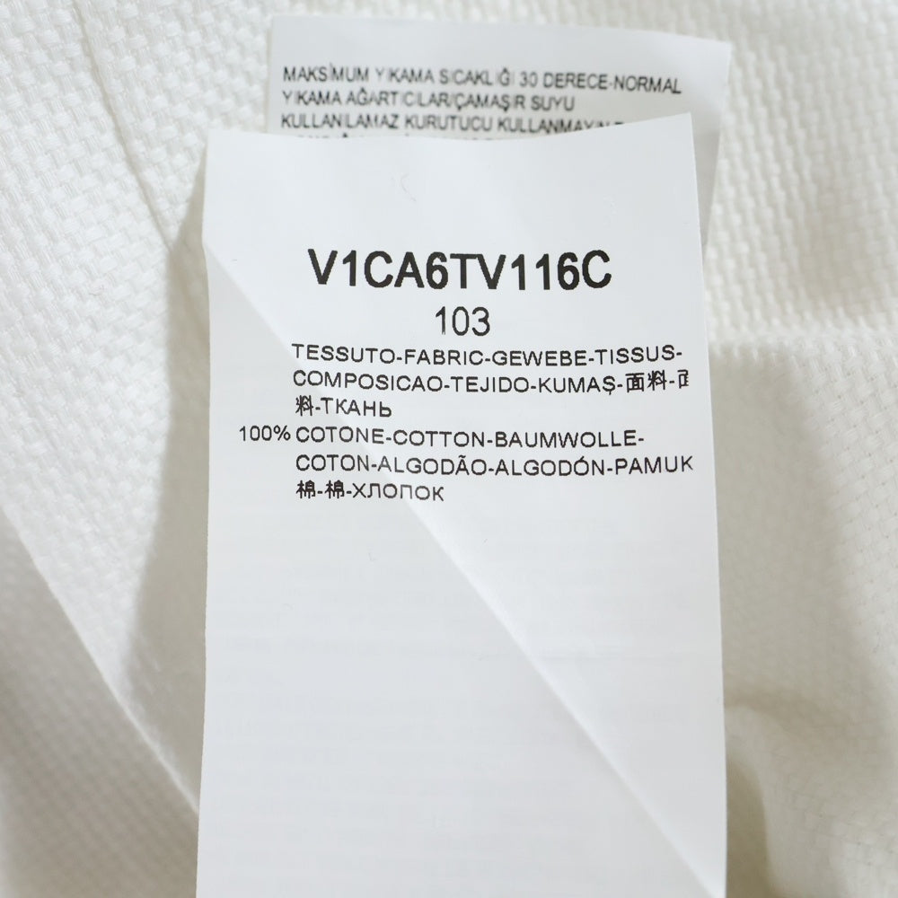 EMPORIO ARMANI(エンポリオアルマーニ) ロングスリーブ 長袖シャツ フロント刺繍ロゴ コットン ホワイト