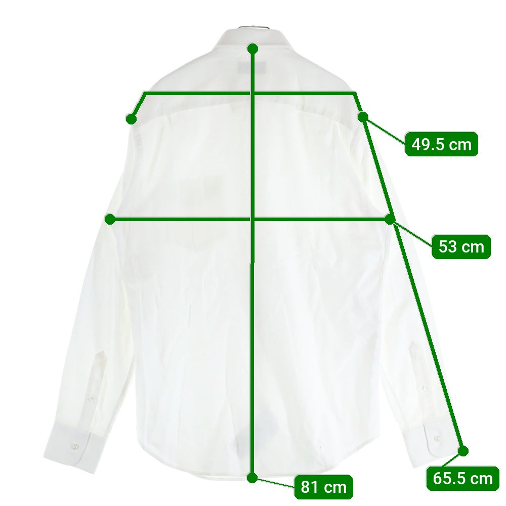 EMPORIO ARMANI(エンポリオアルマーニ) ロングスリーブ 長袖シャツ フロント刺繍ロゴ コットン ホワイト