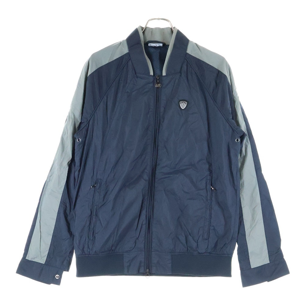 EMPORIO ARMANI EA7(エンポリオアルマーニイーエーセブン) フロントロゴ ナイロンジャケット ネイビー