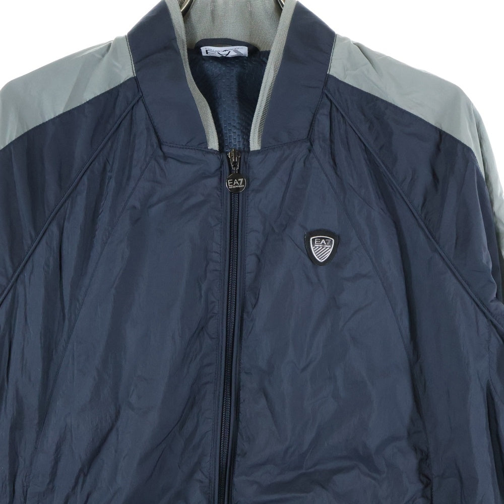 EMPORIO ARMANI EA7(エンポリオアルマーニイーエーセブン) フロントロゴ ナイロンジャケット ネイビー