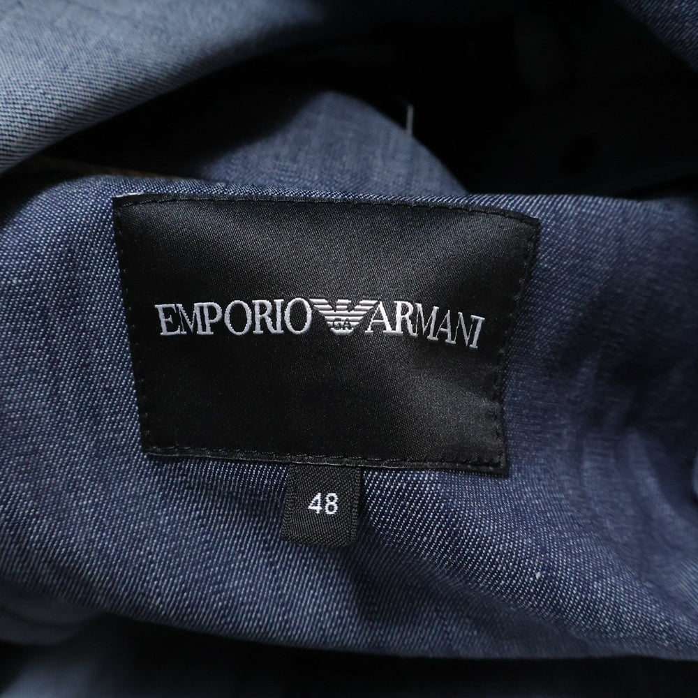 GIORGIO ARMANI(ジョルジオアルマーニ) ノーカラー ステンカラー テーラードジャケット ネイビー