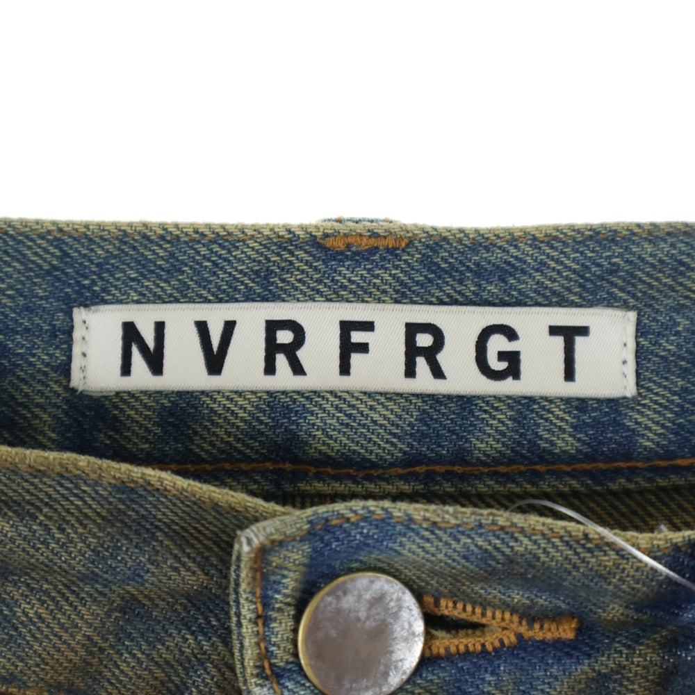 NVRFRGT(ネバーフォーゲット) STUDIOUS別注 3D TWISTED WIDE LEG JEANS OIL オイルコーティング ワイドレッグパンツ インディゴ/ブラウン EXST241P01A