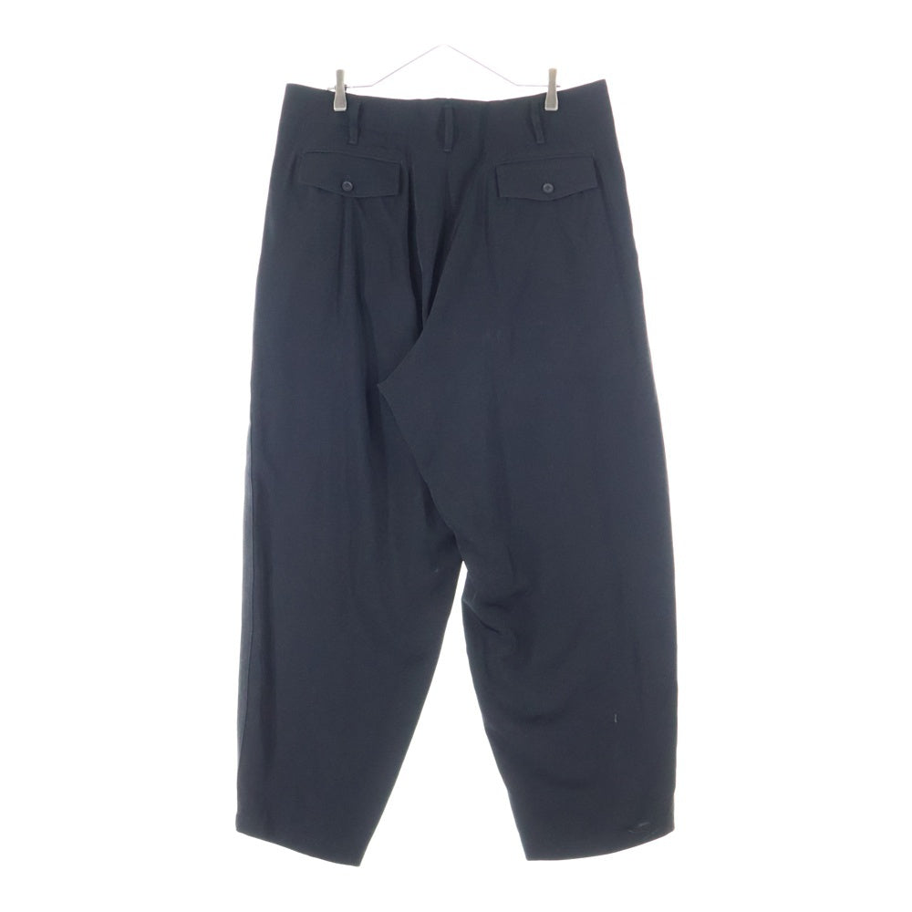 Yohji Yamamoto POUR HOMME(ヨウジヤマモト プールオム) 24SS TUXED SIDE TAPED PANTS タキシード サイド テーパードパンツ ブラック HS-P49-500