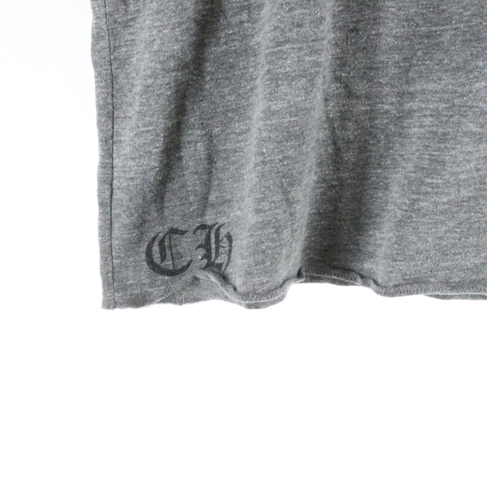 CHROME HEARTS(クロムハーツ) AMERICAN FLAG DAGGR アメリカンフラッグダガー プリント ラグラン 七分丈Tシャツ グレー