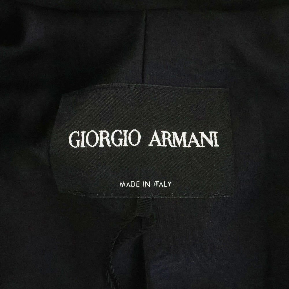 GIORGIO ARMANI(ジョルジオアルマーニ) ベロアブレザー ジップアップ ドッキング 切り替え ブラック
